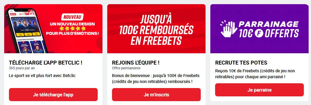 bonus et Promotions dans les casinos en ligne BETCLIC CODE PROMO